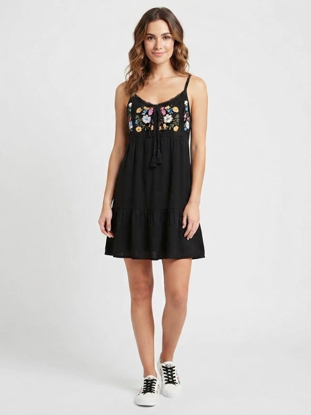 Arizona Sleeveless Floral Fit + Flare Dress